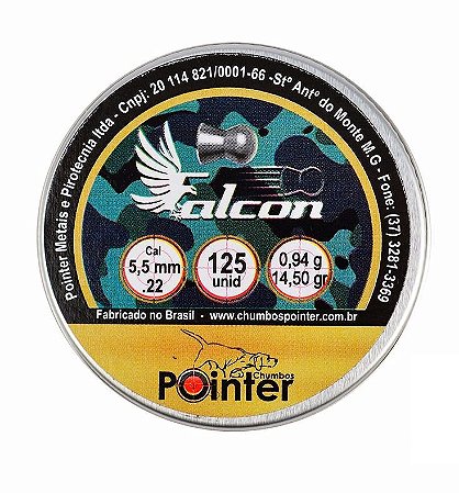 Chumbinho Pointer Falcon 5.5mm - 125un