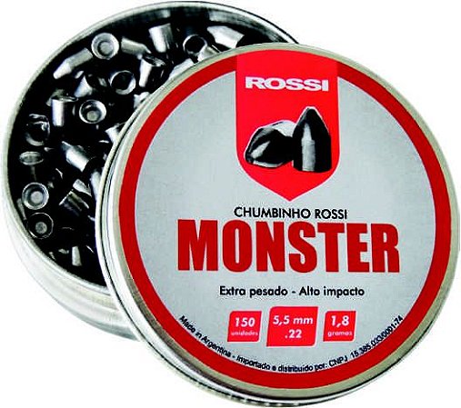 Chumbinho Rossi Monster Alto Impacto 5.5mm - 150un