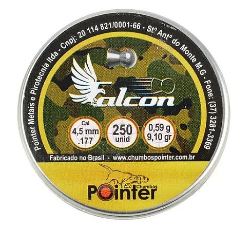 Chumbinho Pointer Falcon 4.5mm - 250un