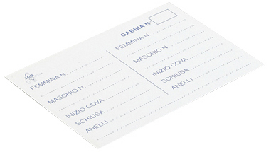 CARTÃO CONTROLE DE CRIAÇÃO 4 NINHADAS - 2GR IMPORTADO ITÁLIA