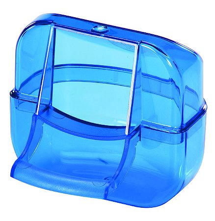 COMEDOURO LUXO EXTERNO AZUL COM POLEIRO INTEGRADO 2GR