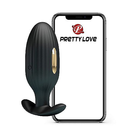 Plug Anal com vibro - Jefferson com Aplicativo - Pretty Love - APP