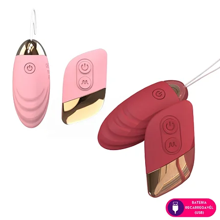 Cápsula vibratória oval com controle remoto