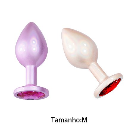 Plug Anal de Luxo com Pedra Acrílico usando nova tecnologia - Tamanho M