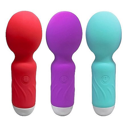 MINI VIBRADOR VARINHA MÁGICA ARREDONDADO 10 VIBRAÇÕES GENERAL IMPORT