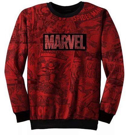 blusa moletom marvel