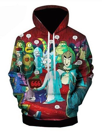 rick and morty blusa de frio