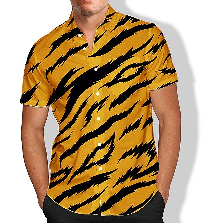 camisa social onça masculina