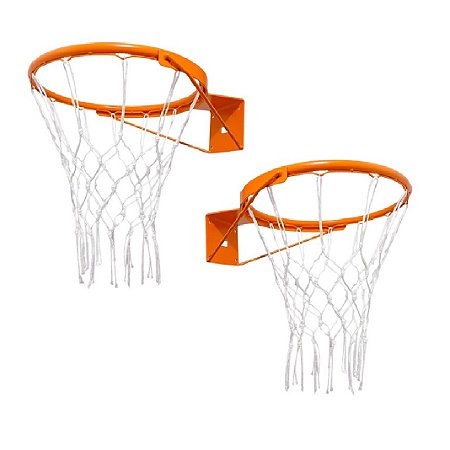 Par Aro de Basquete Oficial Reforçado C/ Rede