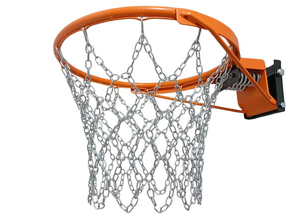 Aro De Basquete Oficial Retrátil Molas E Rede Corrente Aço