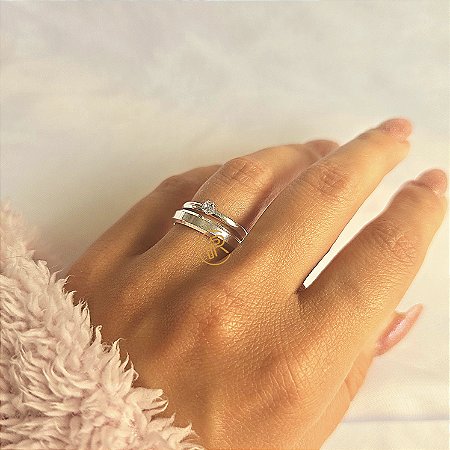 Par de aliança 4mm em Prata 925 Chanfrada + Gravação (COD-59)
