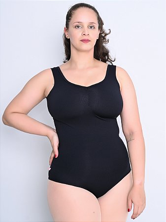 Collant regata franzido - Preto