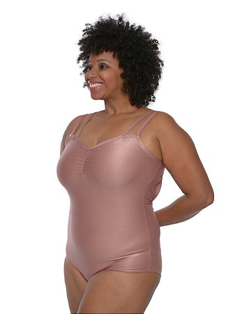 Collant alça dupla brilhoso (cores)