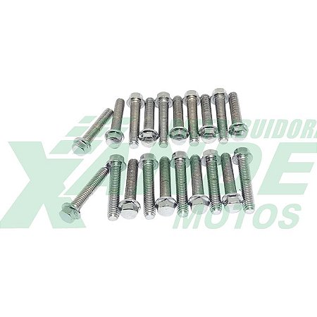 PARAFUSO SEXT M6 X 30 (CHAVE 8)TAMPA LATERAL MOTOR TITAN 125-150 (CROMADO)QUALLY