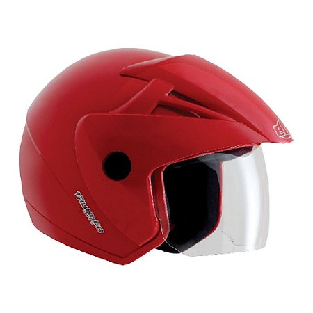 CAPACETE EBF THUNDER OPEN SOLID VERMELHO 58