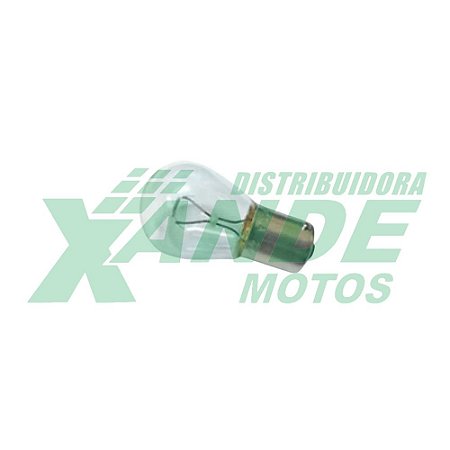 LAMPADA PISCA 12V 21W CBX 200 / XL / CB 400 / NX 400 (BASE METAL) RIO ESTRELA