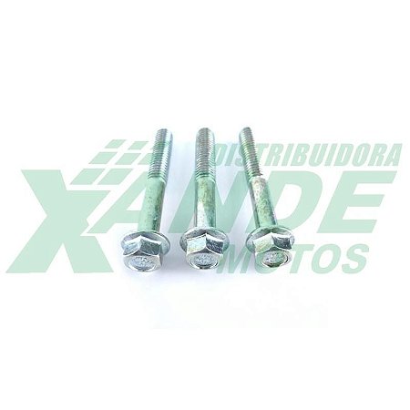 PARAFUSO SEXT M6 X 40 [COM FLANGE] (CHAVE 8) TAMPA LATERAL MOTOR TITAN 150 / 125