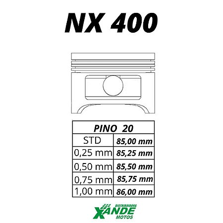 PISTAO KIT NX 400 FALCON  KMP/ RIK 0,50