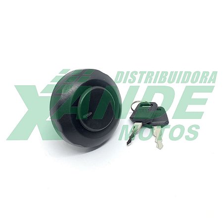 TAMPA TANQUE YBR 125 ATE 2005 / XTZ 125 ATE 2005 PRETA (PLASTICA  ROSCA) DIX