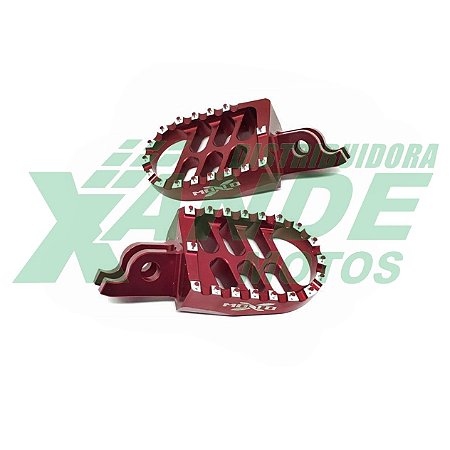 PEDALEIRA CR / CRF 125-450 (PAR) VERMELHO MOTO-X