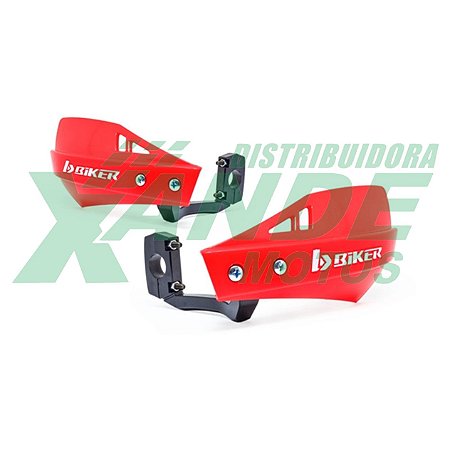 PROTETOR MAO BIKER MODELO MX1 (UNIVERSAL/ HASTE NYLON) VERMELHO