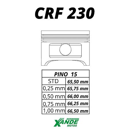 PISTAO KIT CRF 230 WGK  STD (65,50MM)