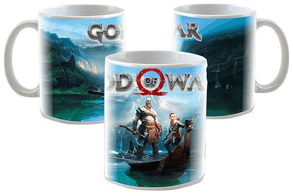 Caneca God Of War Kratos e  Atreus