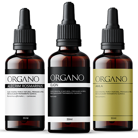 Kit Das Estrelas UP - Ojon, Alecrim E Amla - Óleos Vegetais 100% Naturais - 30ml Cada Frasco