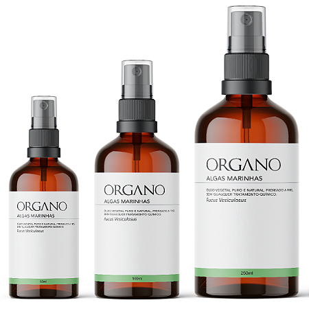 Algas Marinhas - Óleo vegetal puro e 100% natural