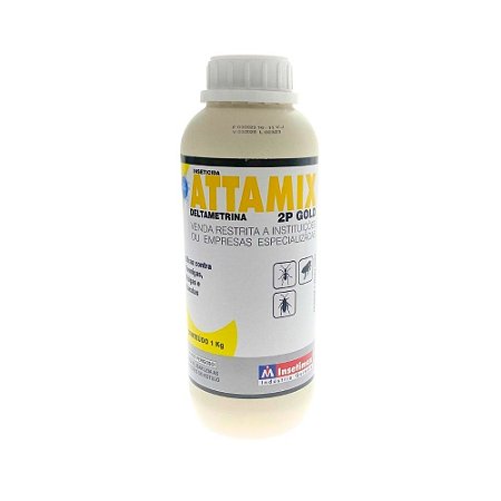 Attamix 2P Gold em pó 1 kg - COMBATE FORMIGAS BARATAS PULGAS