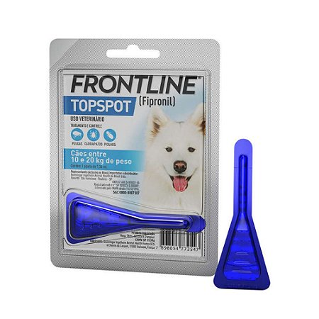 Mata pulgas e carrapatos para cachorro 10 a 20kg FRONTLINE