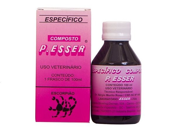 Específico Composto P. Esser 100ml - picadas de cobra, escorpião ou aranha