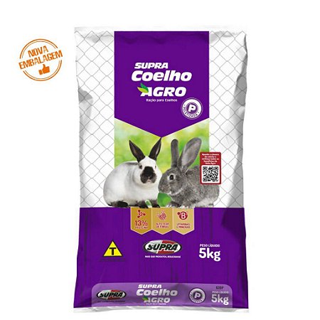 Ração Coelho Supra Reduz Odor De Fezes 5kg