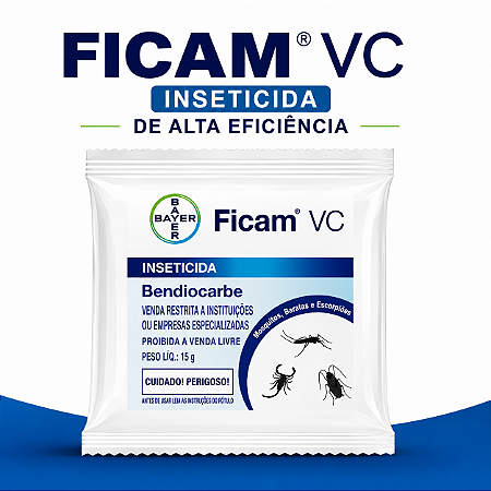 Ficam VC 15g - Bendiocarbe Mata Escorpião Mosquito e Barata