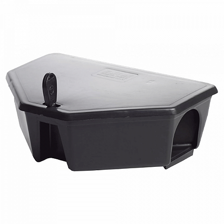 Porta Isca Raticida Caixa Com Chave - Armadilha Ratos.