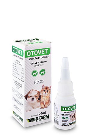 Otovet Solução Otológica 20mL - tratamento otite caes gatos