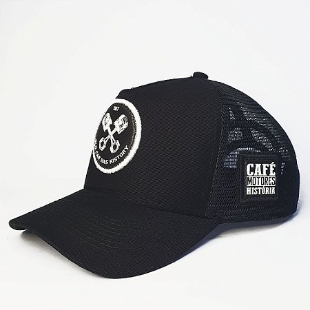 Boné Trucker Old Car Has History - Preto