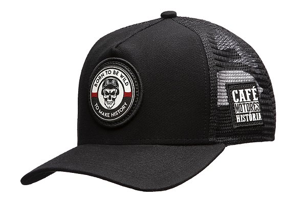 Boné Trucker Born to be wild - Preto