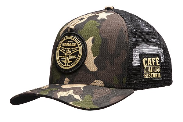Boné Trucker Garage motor - Camuflado