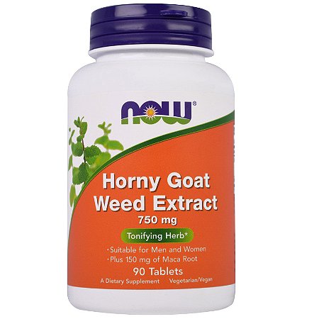 Epimedium Icariin 750mg Extra Dose Concentrada Horny Goat Weed Now Foods Importada 90 Tablets Para 3 Meses