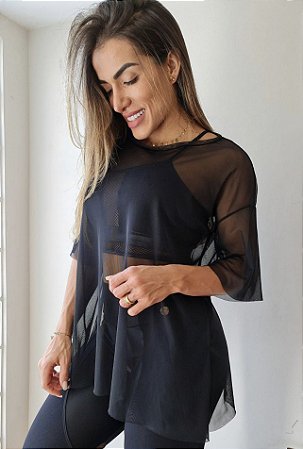 Blusa Tule | Preta