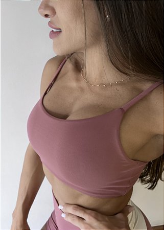 Top Alcinha Duplo Rosa Queimado | Kamilla