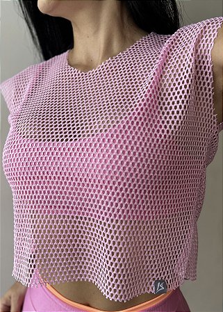 Blusa Telinha Arrastão | Rosa