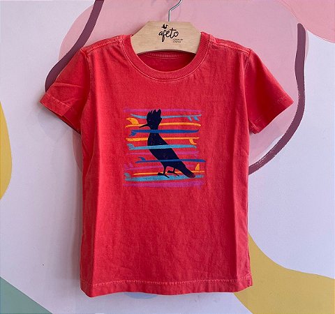 Camiseta Manga Curta Reserva Infantil Masc  Paradise Vermelho