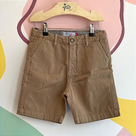 Bermuda Reserva Infantil Masc  Casual Sarja Caqui