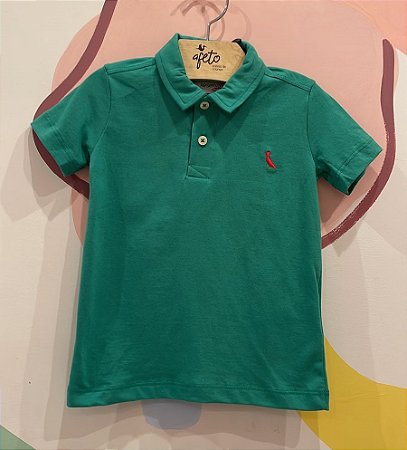 Camiseta Manga Curta Reserva Infantil Masc  Polo Lisa Verde