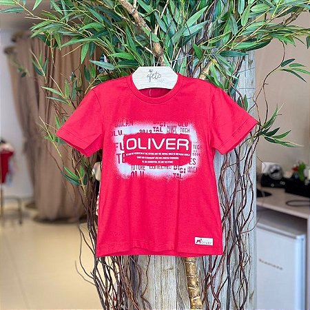 Camiseta Manga Curta Oliver Infantil Masc  We Arethe Generation Vermelho