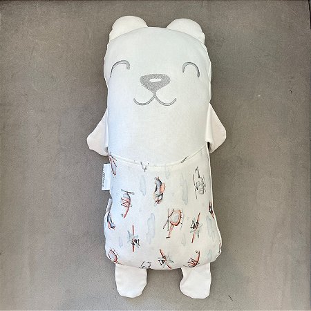 Travesseiro Hug Infantil Masc Ursinho Cinza