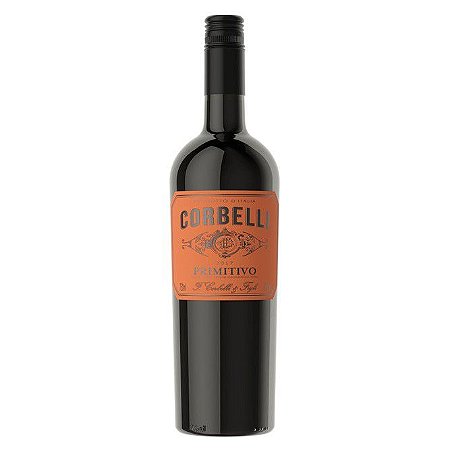 Vinho Italiano Tinto Meio Seco Primitivo IGT Puglia Corbelli 750ml