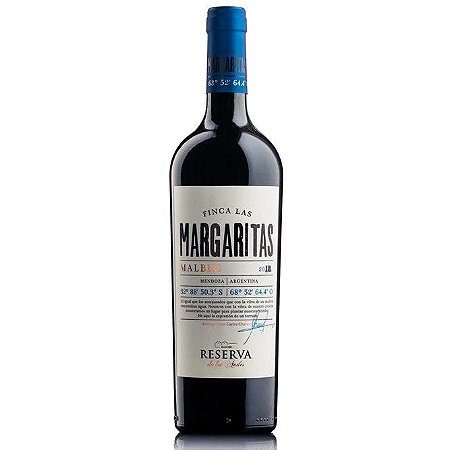 Vinho Argentino Fino Tinto Seco Malbec Las Margaritas 750ml